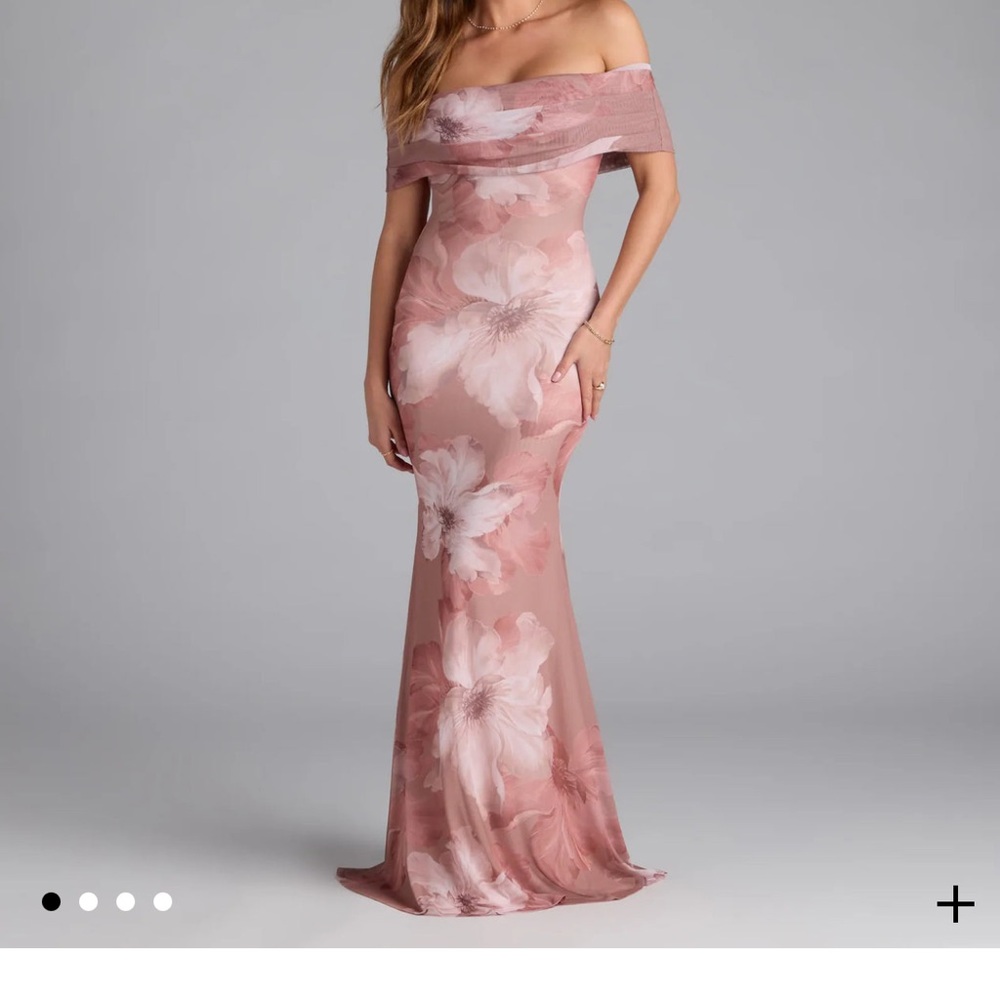 Makayla off the shoulder mermaid floral